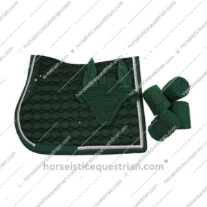 Horse Saddle Pad with Matching Ear Bonnet
