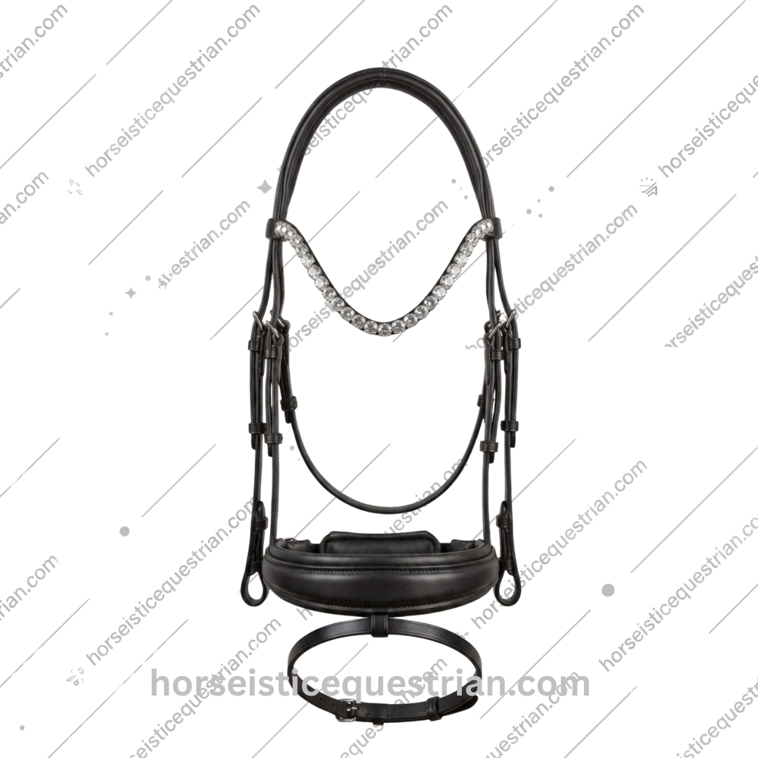 Premium Crystal-Embellished Leather Bridle